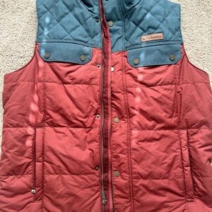 Columbia Red and Blue Quilted Vest